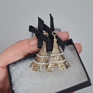 Elegant Gold Eiffel Tower Earrings